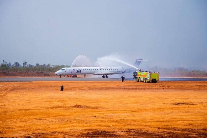 Valuejet as first commercial flight at the Maiden flight event of Ogun State's Gateway International Agro Cargo Airport