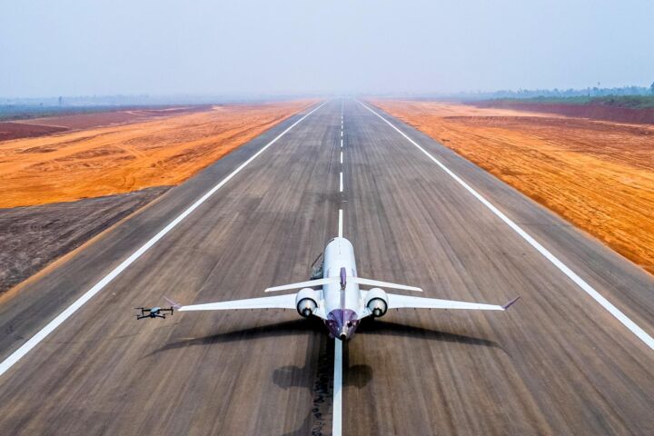 Valuejet as first commercial flight landing at the Maiden flight event of Ogun State's Gateway International Agro Cargo Airport