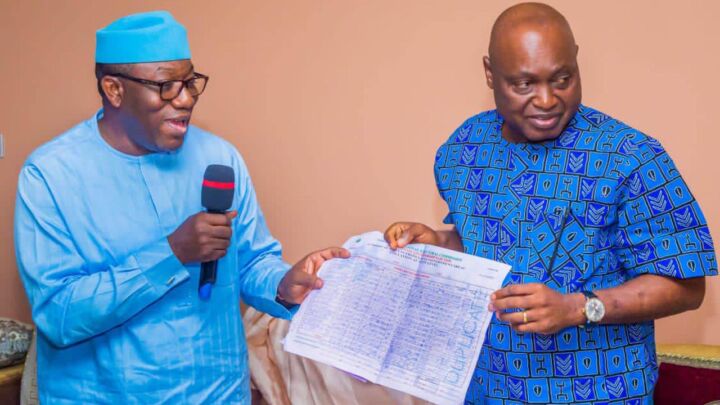 Ekiti State's Ex-Gov Kayode Fayemi and Governor Biodun Oyebanji