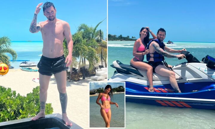 Messi, Wife Enjoy Vacation In The Caribbean 1 Lionel Messi and his wife, Antonela Roccuzzo