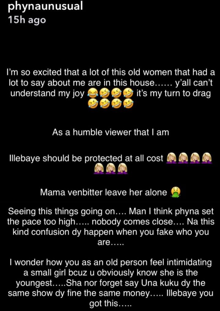 The Female Housemates Who Dragged Me During My Time On BBNaija Will Be Dragged In Return – Phyna 2 Phyna