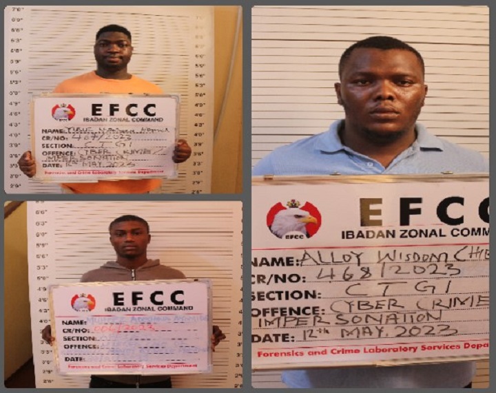 Trio of Mayowa, Chibuzor, and Ayomide convicted for Internet Fraud, forfeits N7m, Car In Ibadan 1 Yusuf Nurudeen Mayowa, Alloy Wisdom Chibuzor, and Muheez Adeshina Ayomide