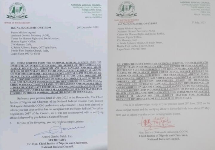 NJC replies to CHRSJ's Request Letters in December 2022 and July 2023