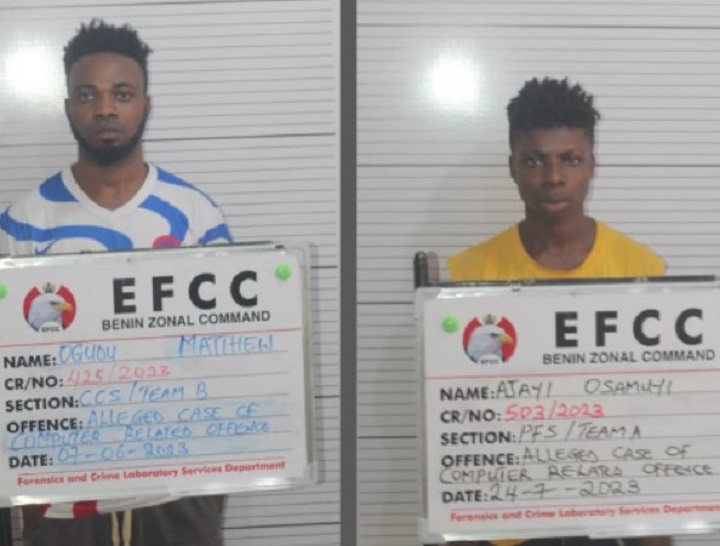 Barber and Accomplice Sentenced to Prison in Benin City for Internet Fraud 1 Ogudu Matthew and Ajayi Osamuyi