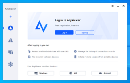 Sign-up and Login to AnyViewer