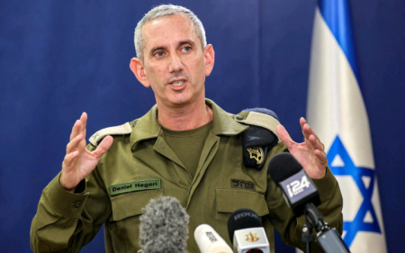 Israel’s Army spokesperson, Rear Admiral Daniel Hagari
