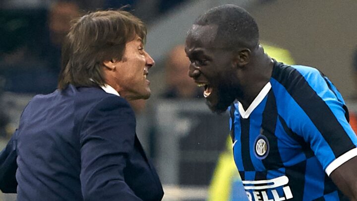 Romelu Lukaku and Antonio Conte