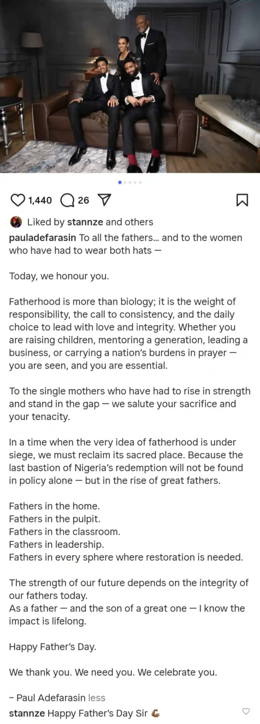 Responsible Fathers And Single Mothers Deserve To Be Celebrated – Pastor Paul Adefarasin 2 Pastor Paul Adefarasin