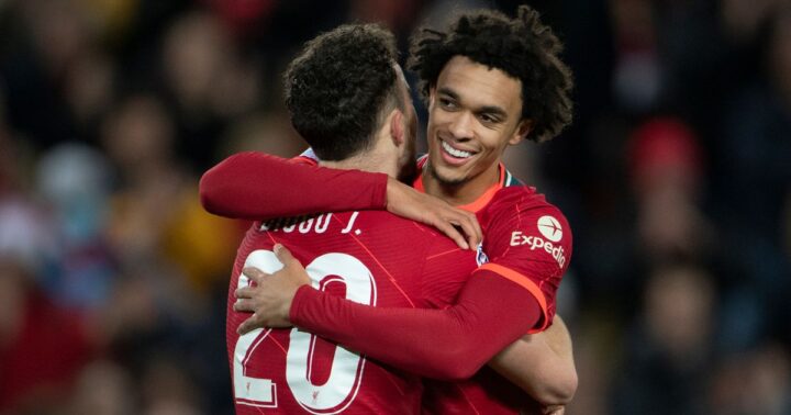Diogo Jota and Trent Alexander-Arnold