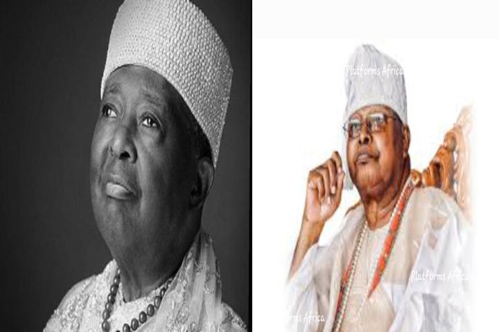 Late Oba Okunade Sijuade (Ooni of Ife) and Late Oba Sikiru Adetona (Awujale of Ijebu Land)
