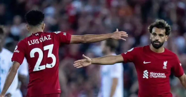 Luis Diaz and Salah 