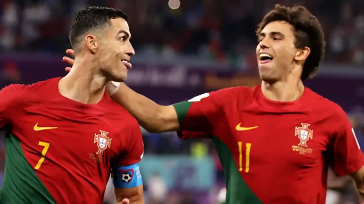 Cristiano Ronaldo and Joao Felix 