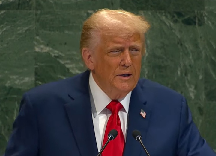 President Donald Trump at the 2025 United Nations General Assembly in New York