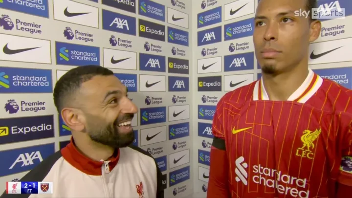 Virgil Van Dijk and Mohammed Salah