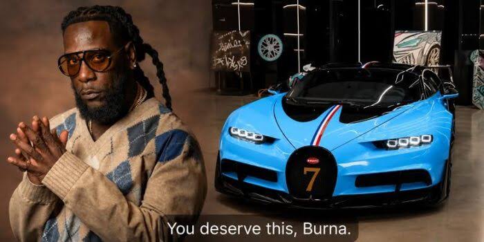 Burna Boy Flaunts Brand New Bugatti Chiron Hypercar Burna Boy Flaunts Brand New Bugatti Chiron Hypercar